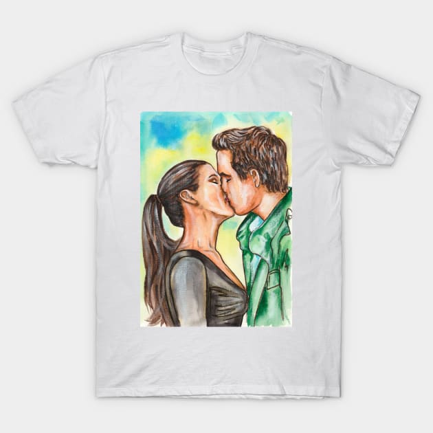 The Proposal, Sandra Bullock, Ryan Reynolds T-Shirt by Svetlana Pelin